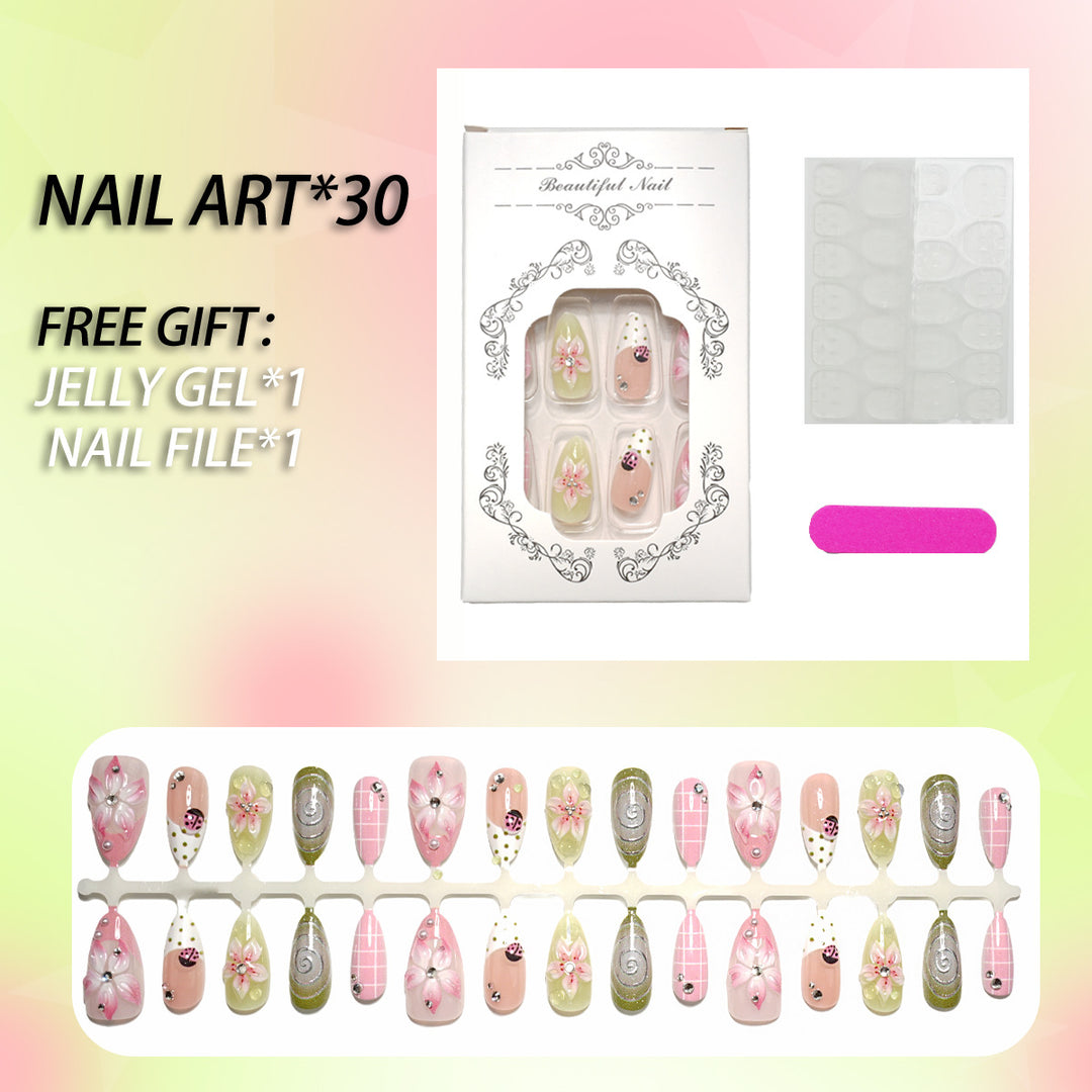 Floral Luxury Press-On Nail Art Set
