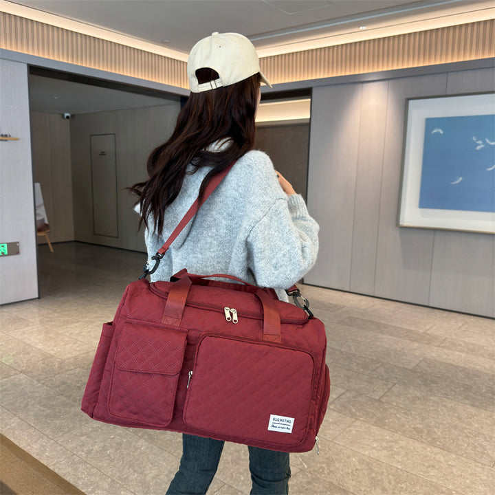 Spacious Quilted Weekend Duffle Bag Kalsten