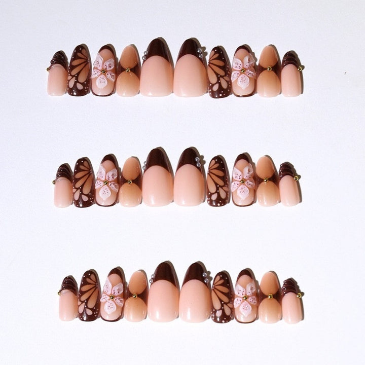 Artificial nail set with exquisite floral designs Kalsten
