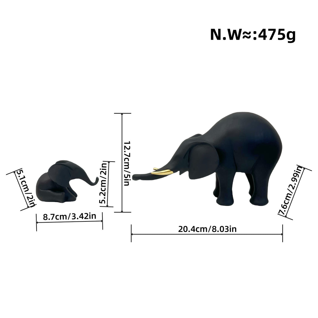 Decorative Elephant Family Sculpture Kalsten