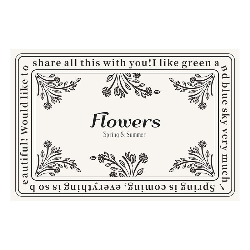 Floral Inspirational Welcome Mat