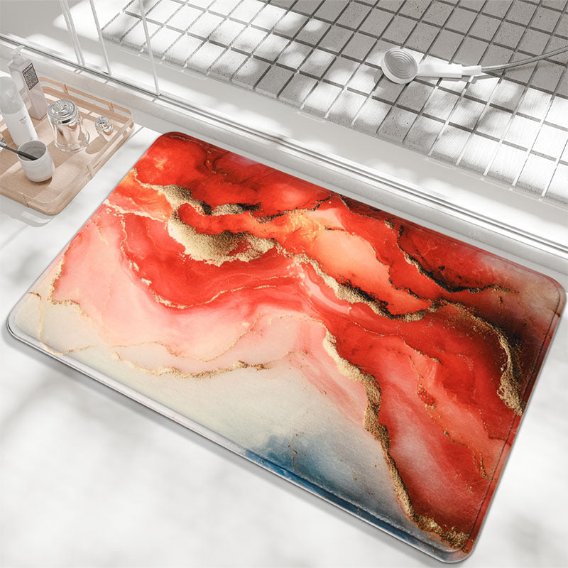 Abstract Marble Design Bath Mat Kalsten