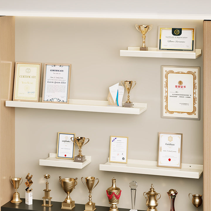 Wall-Mounted Floating Display Shelf Lacquered High-Gloss MDF