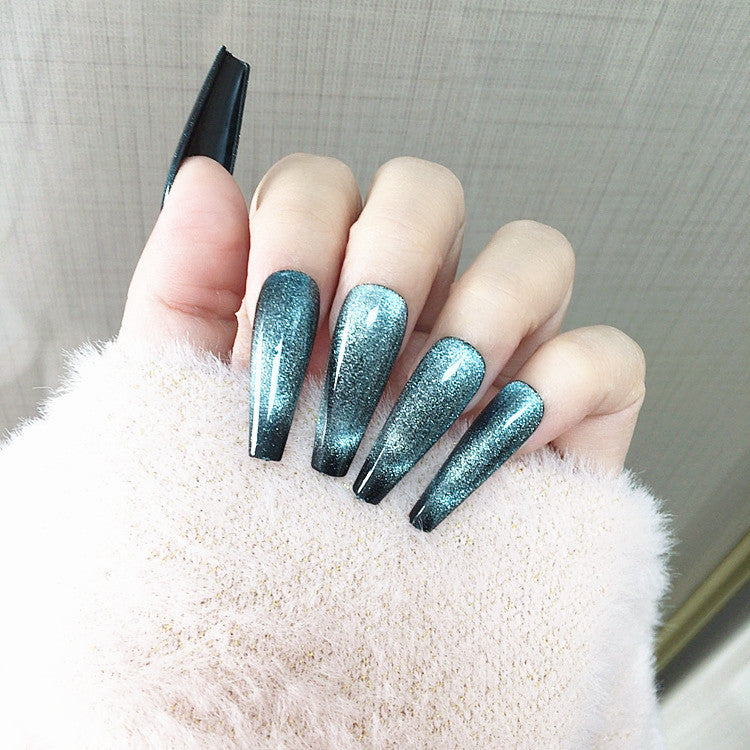 Stylish Glitter Gradient Press-On Nail Tips