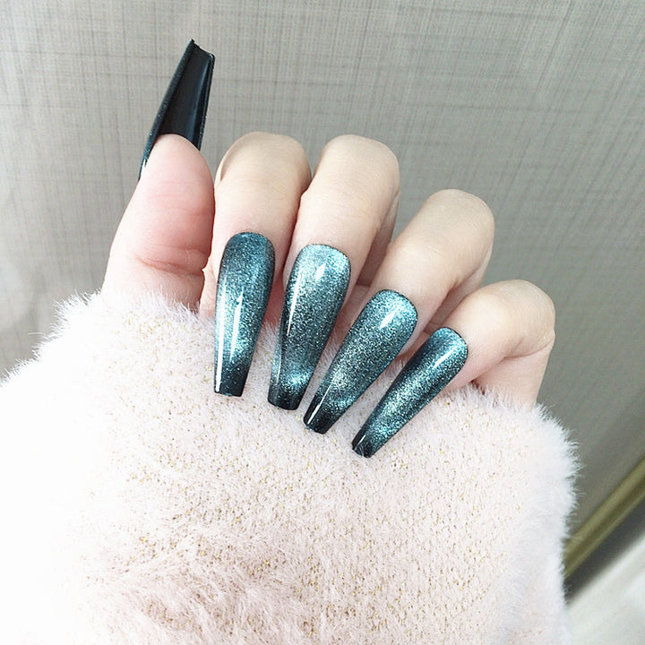 Stylish Glitter Gradient Press-On Nail Tips