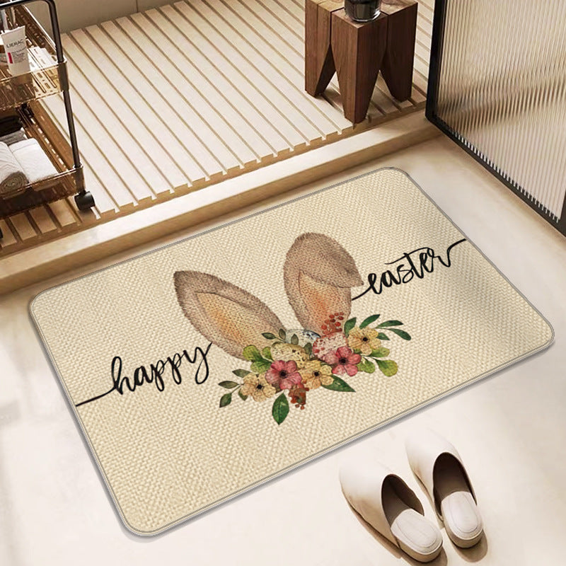 Colorful Paw Print Bath Mat