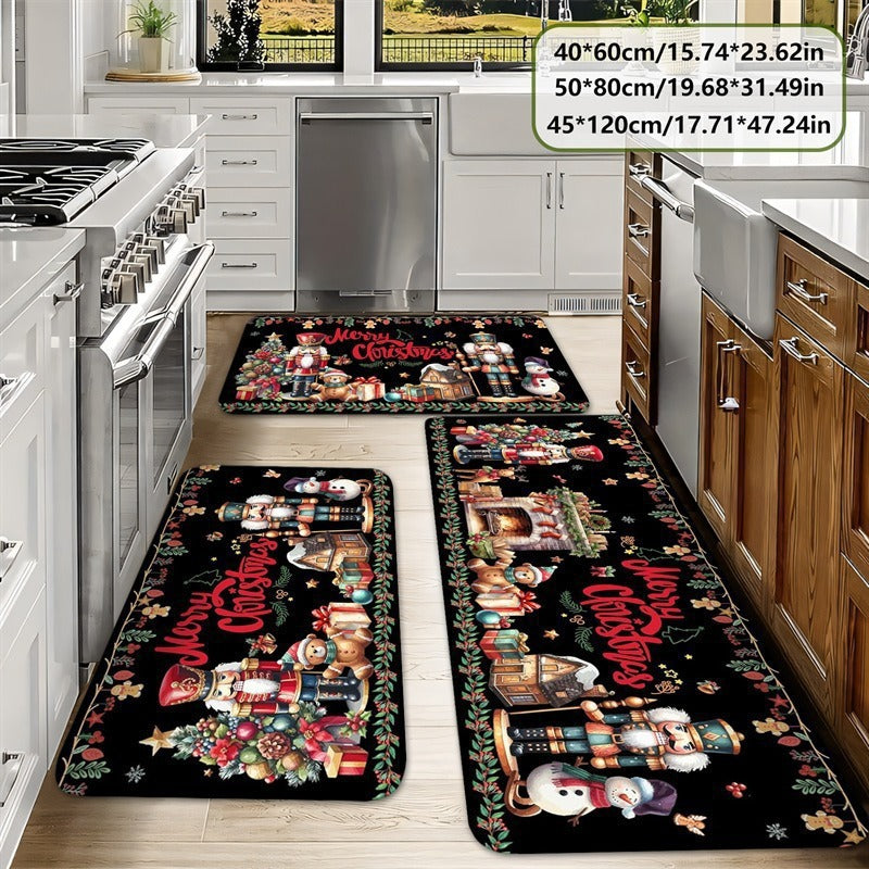 Christmas Tree Pattern Kitchen Mat