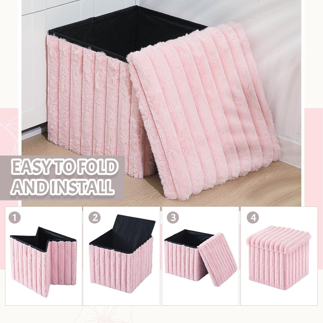 Plush Rectangular Storage Ottoman Kalsten