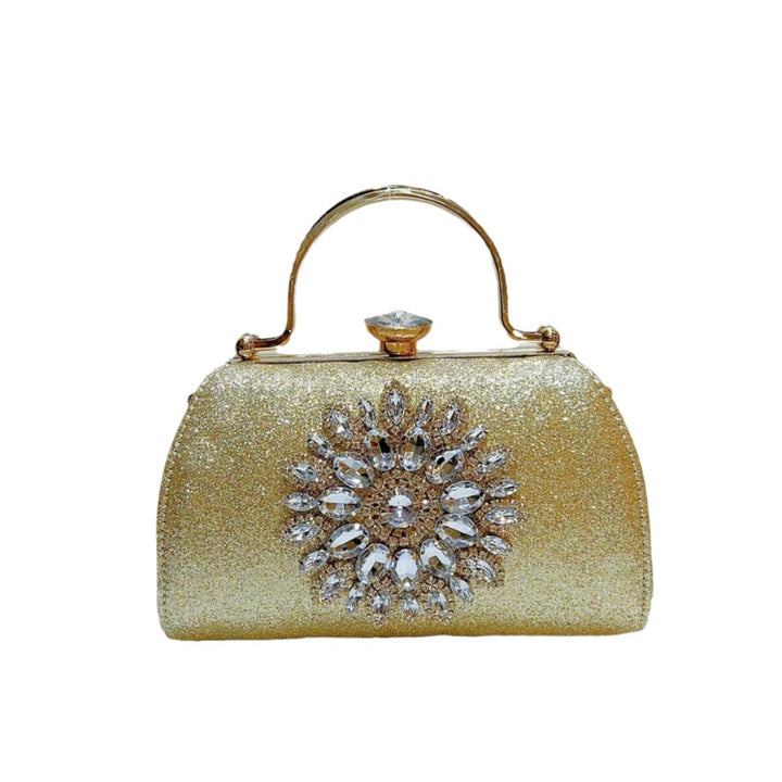 Glittering Floral Embellished Evening Handbag