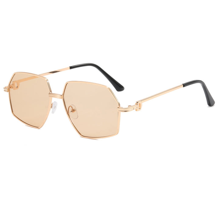 Ladies Stylish geometric sunglasses with elegant metal frame Kalsten