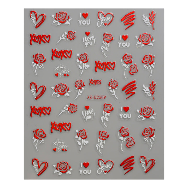Cute Love-Themed Nail Art Charms