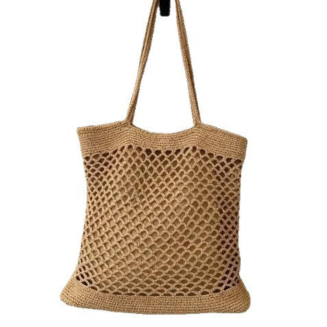 Hand-knotted shopping bag in modern net design Kalsten