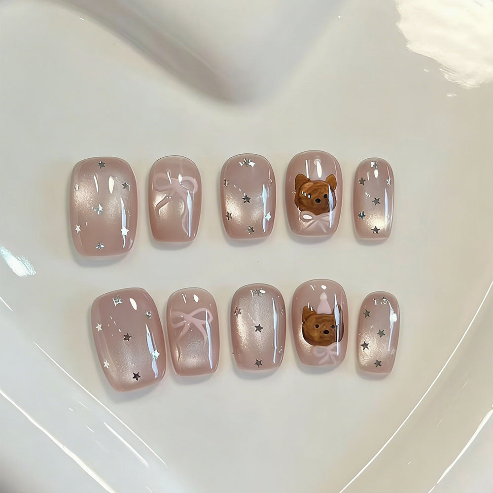 Artificial nails with playful motif decorations Kalsten