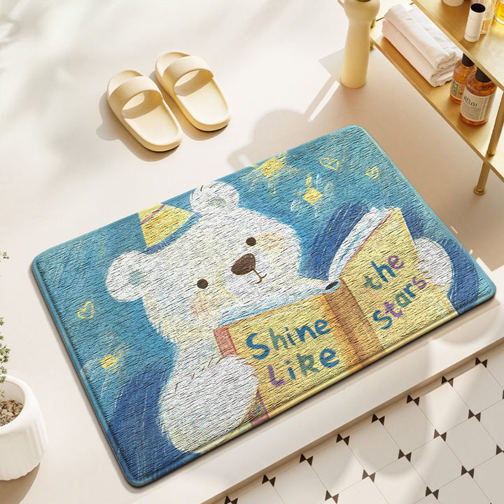 Cute Bunny-Themed Bath Mat
