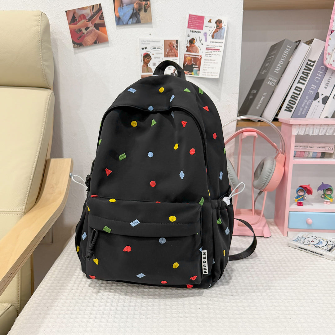 Stylish Multi-Color Polka Dot Backpack Kalsten