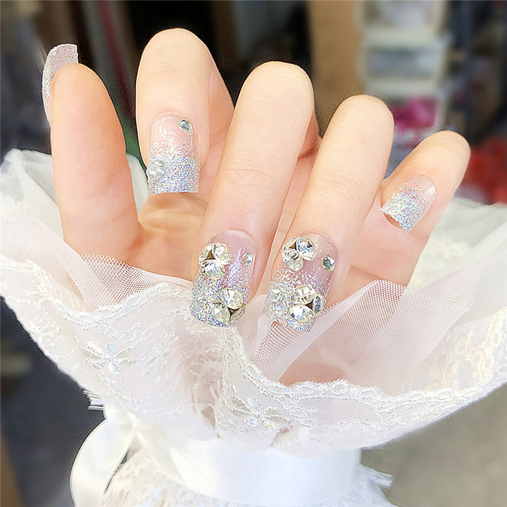 Rhinestone-Embellished Press-On Nail Art Kalsten
