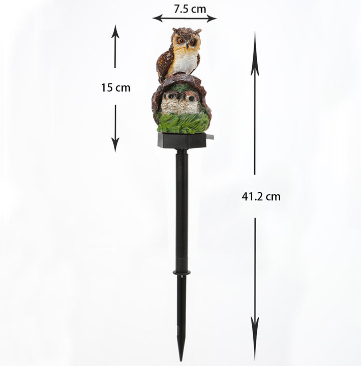 Realistic Solar-Powered Predator Owl Garden Stake With Motion Sensor Kalsten