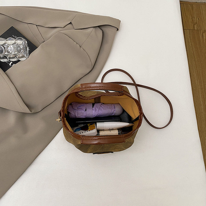 Glossy Faux Leather Handbag