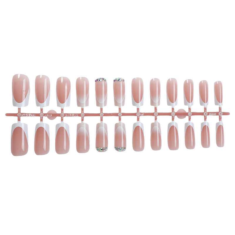 Premium Press-On Nail Set with Ombre and Gem Accents Kalsten