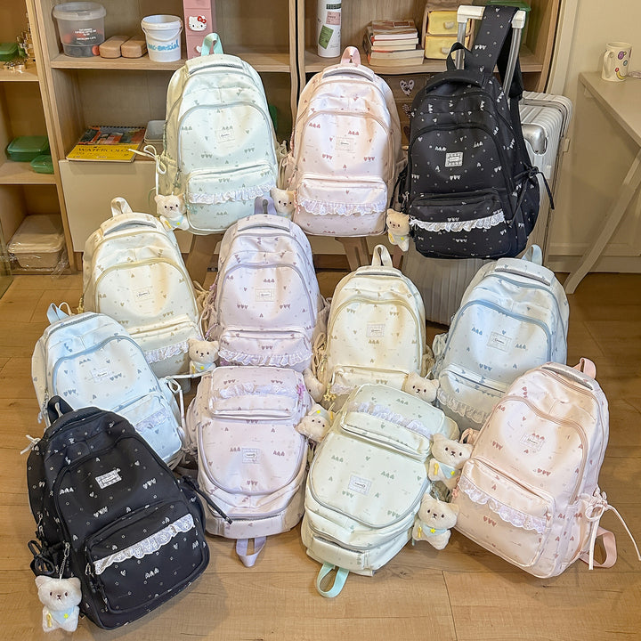 Cute Illustrated Multi-Compartment Backpack Kalsten