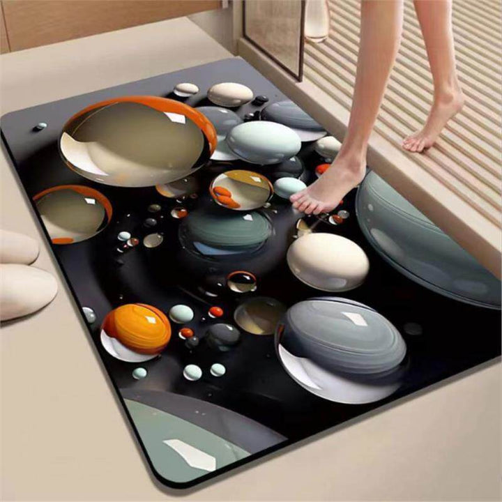 Natural Stone Patterned Bath Mat Kalsten