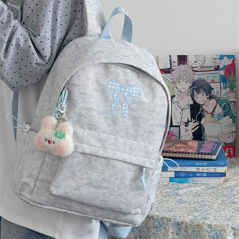 Stylish Embroidered Bow Pattern Backpack Kalsten