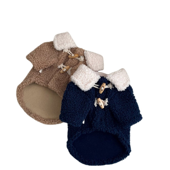 Sherpa-Lined Toggle Dog Coat