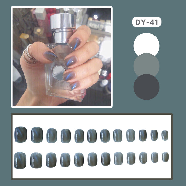 Elegant Glossy Press-On Nail Art