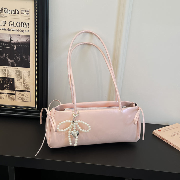 Elegant Pearl-Embellished Handbag
