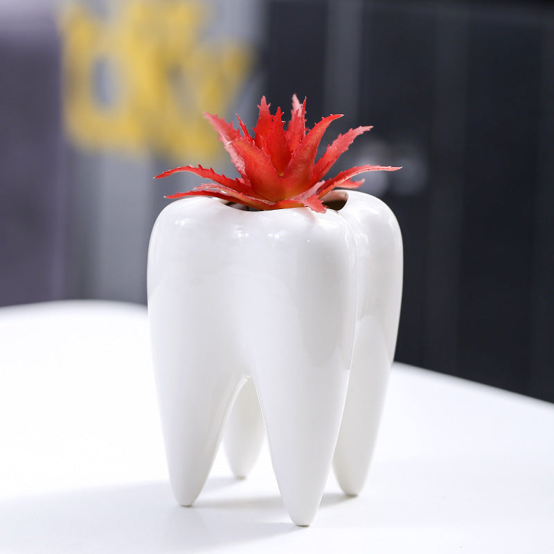 Creative Tooth-Shaped Planter Kalsten