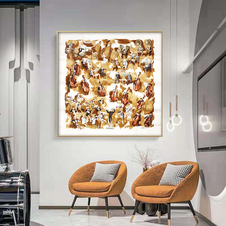 Framed Musical Orchestra Art