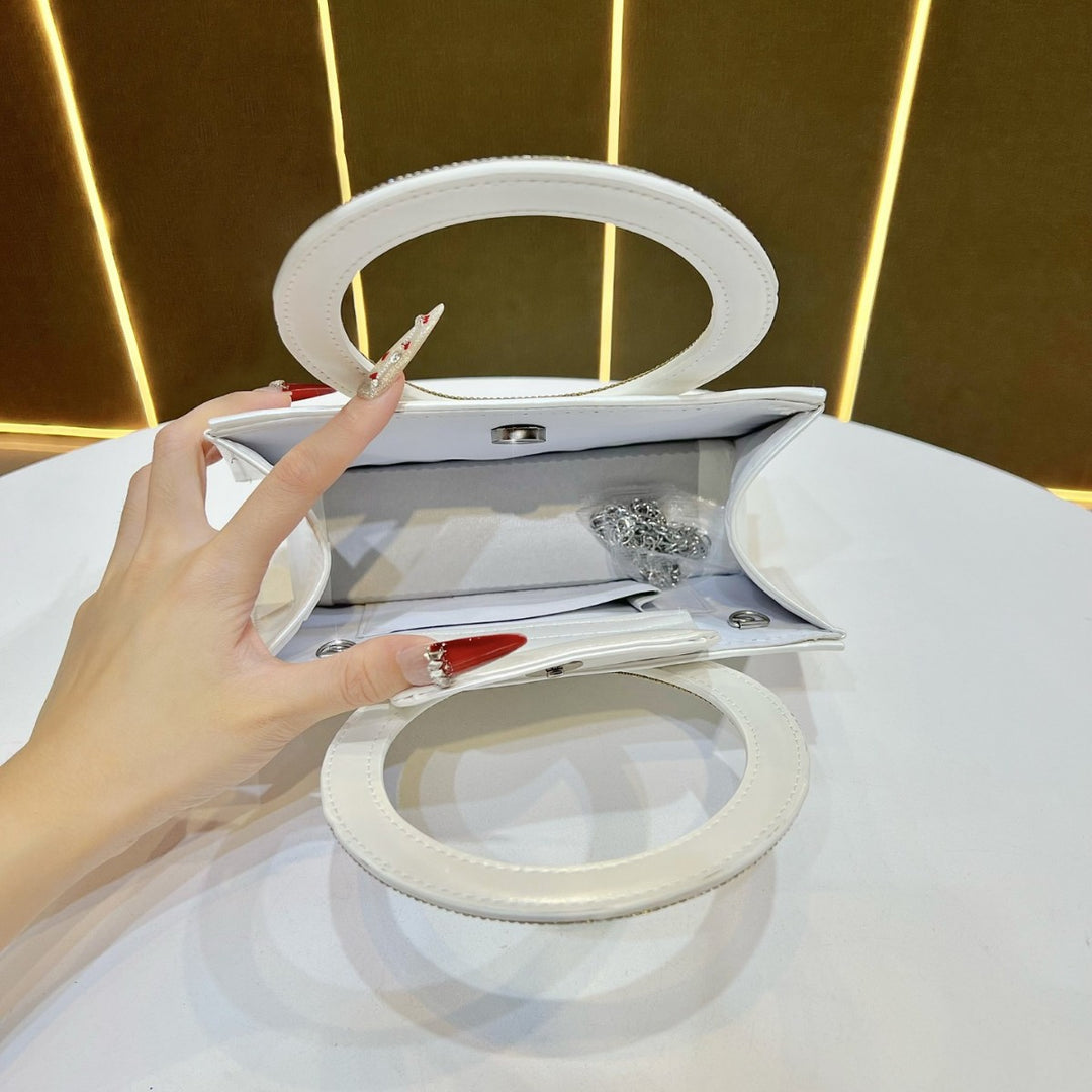 Elegant Ring-Handled Evening Handbag