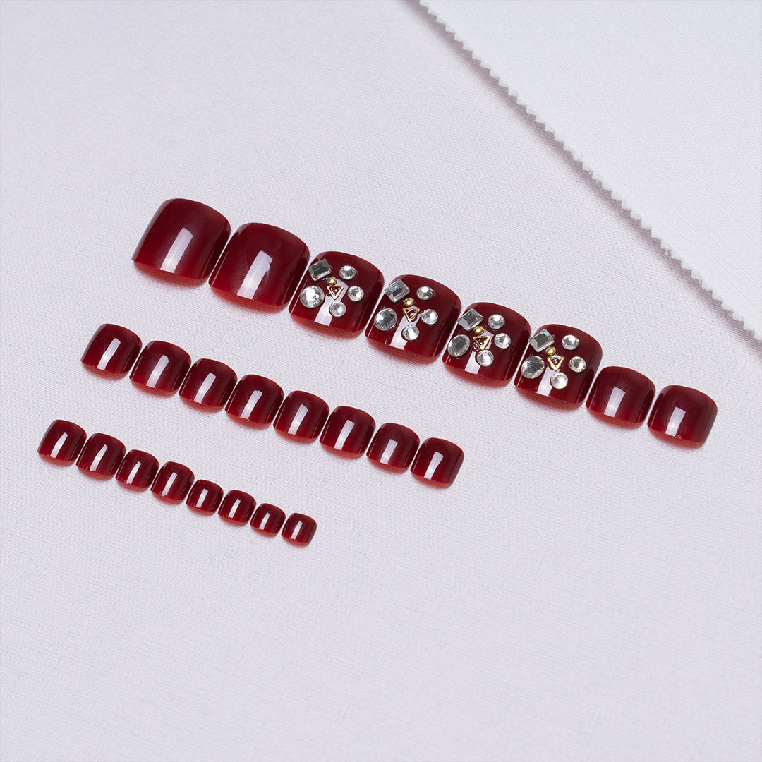 Rhinestone Decorative Toe Nail Art