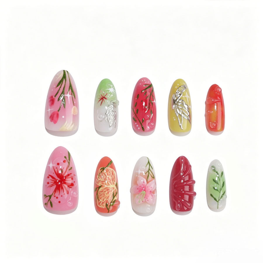 Artistic Floral Design Nail Set Kalsten