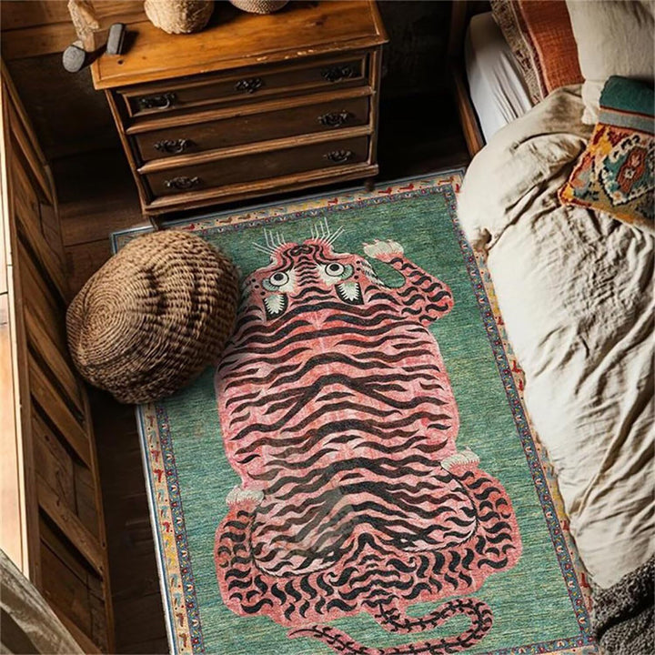 Artistic Tiger Print Area Rug Kalsten