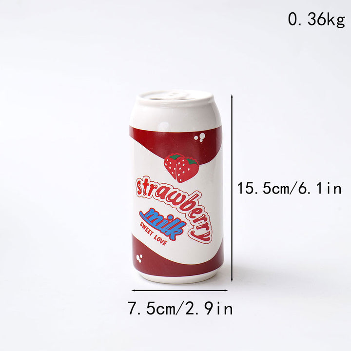 Novelty Strawberry Milk Ceramic Cup