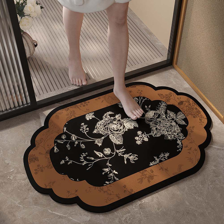 Decorative Floral Bath Mat