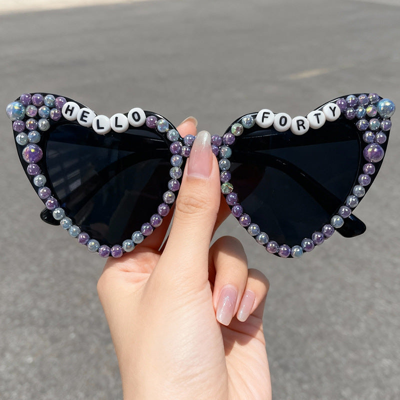 Glamorous Heart-Shaped Bridal Sunglasses Kalsten