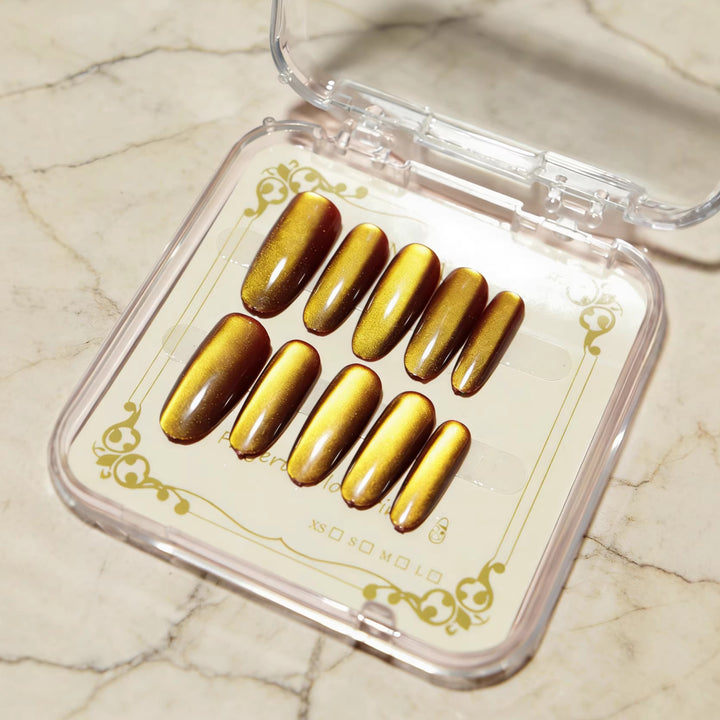 Glossy Almond-Shaped Press-On Nail Tips Kalsten