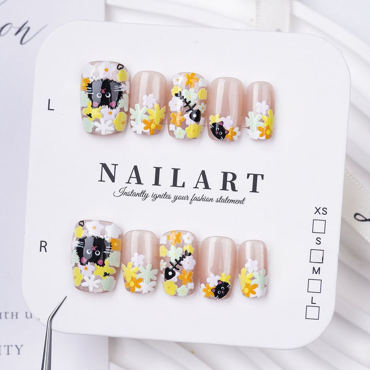 Artistic 3D Butterfly Press-On Nail Set Kalsten