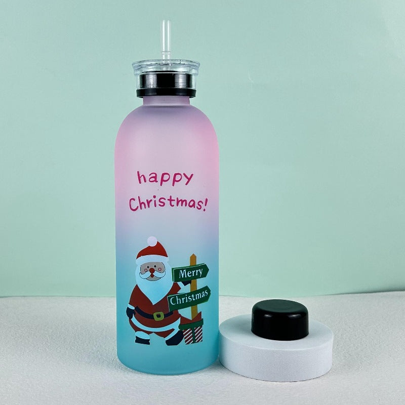 Ladies Motivational Water Bottle with Cheerful Christmas Design Kalsten