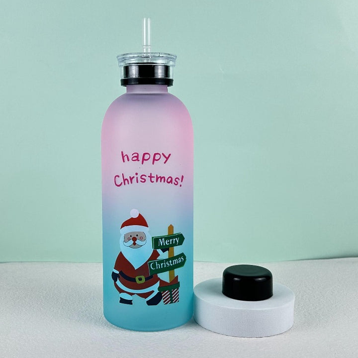 Ladies Motivational Water Bottle with Cheerful Christmas Design Kalsten