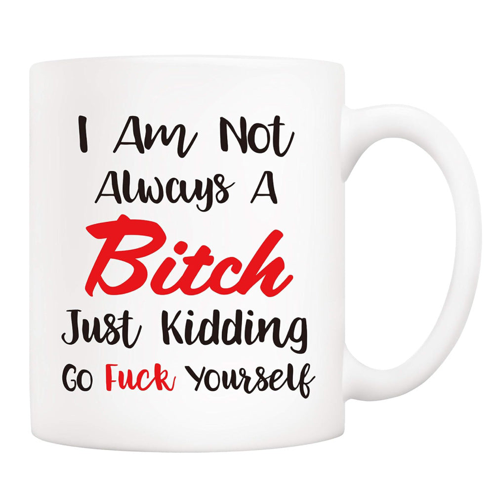 Large Dishwasher-Safe Stoneware Statement Coffee Mug With Oversized C-Handle And Humorous "Great Job Mom" Typographic Print