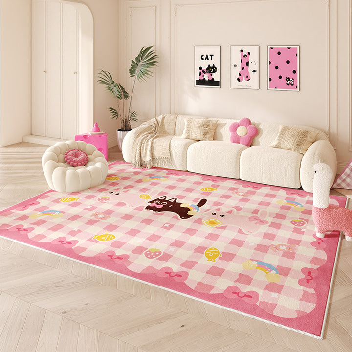 Playful Cat-Themed Area Rug