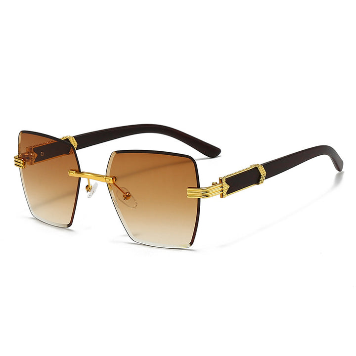 Women's extravagant square sunglasses with golden accents Kalsten