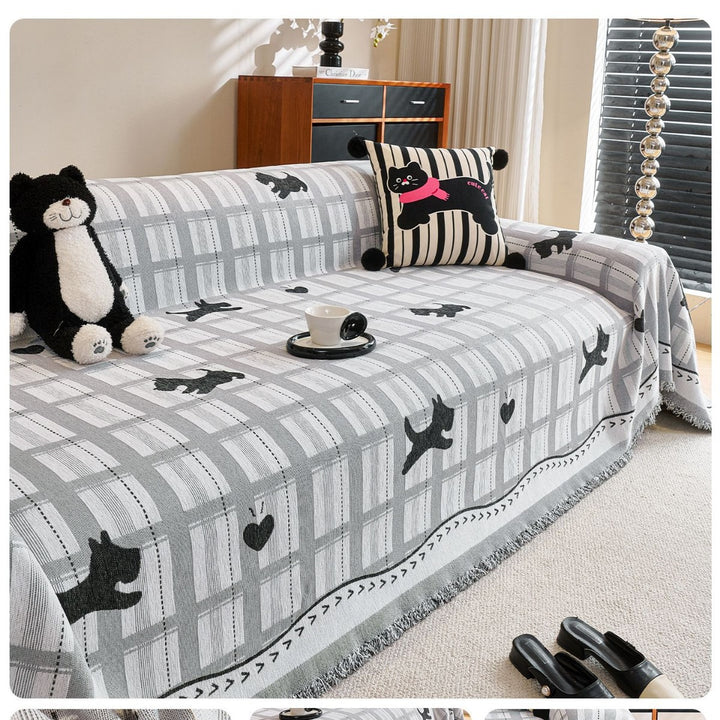 Cozy Decorative Fringe Sofa Throw Blanket