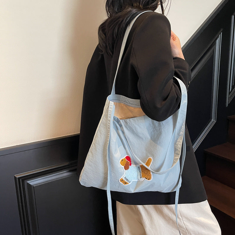 Cute Cartoon Dog-Themed Canvas Tote Bag