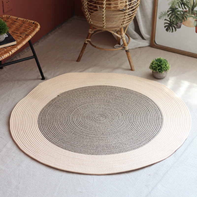 Round woven rug Kalsten
