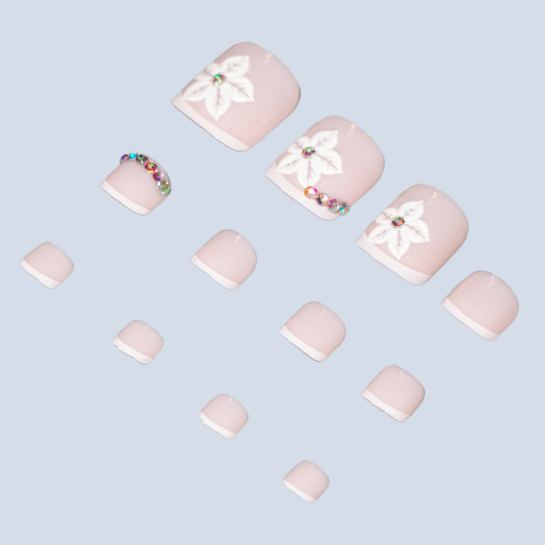 Floral Accent Pedicure Nail Art Kit