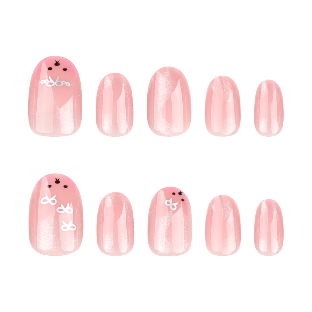 Artificial nail art with playful bunny design Kalsten